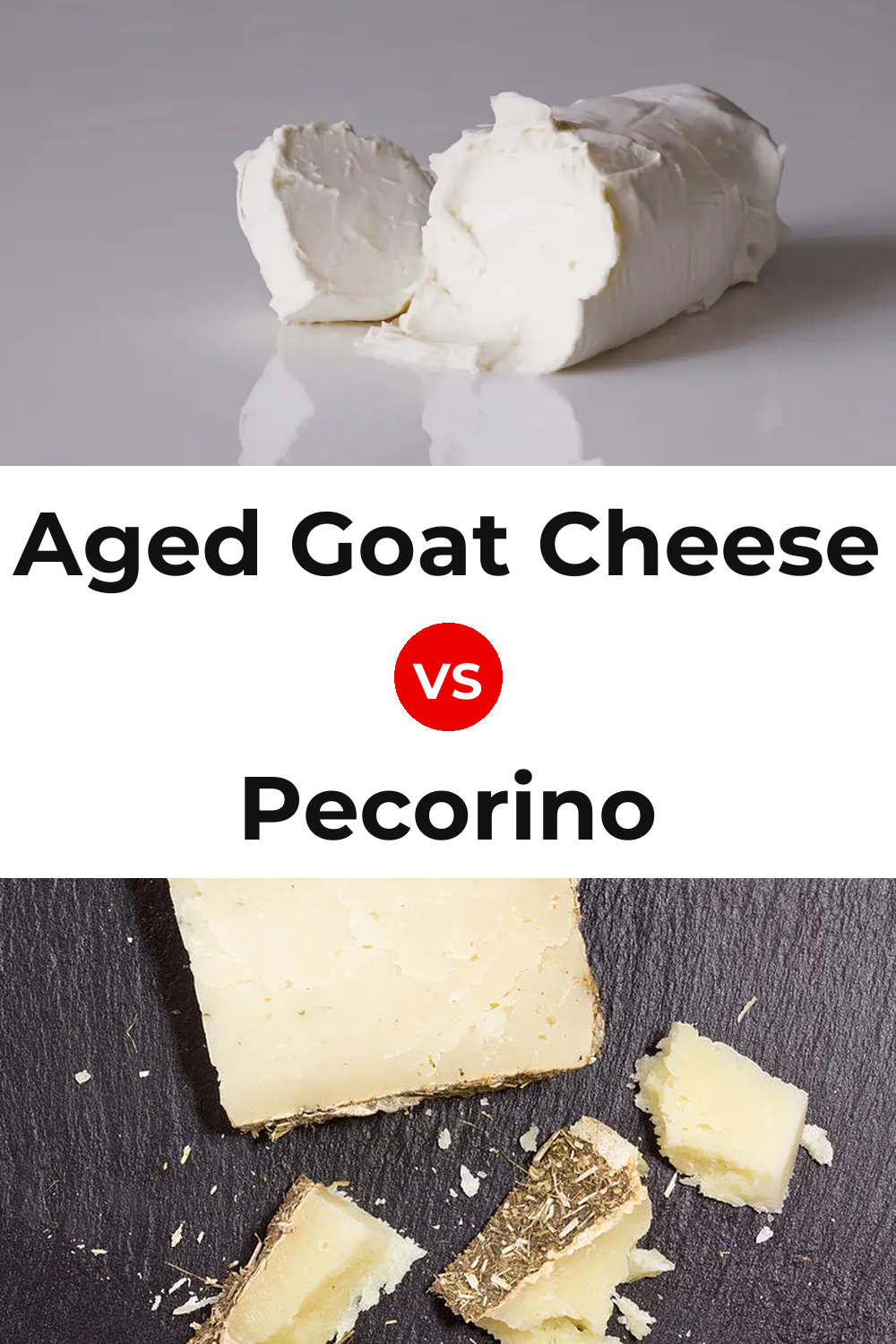 Aged Goat Cheese vs Pecorino Cheese Pinterest comparison