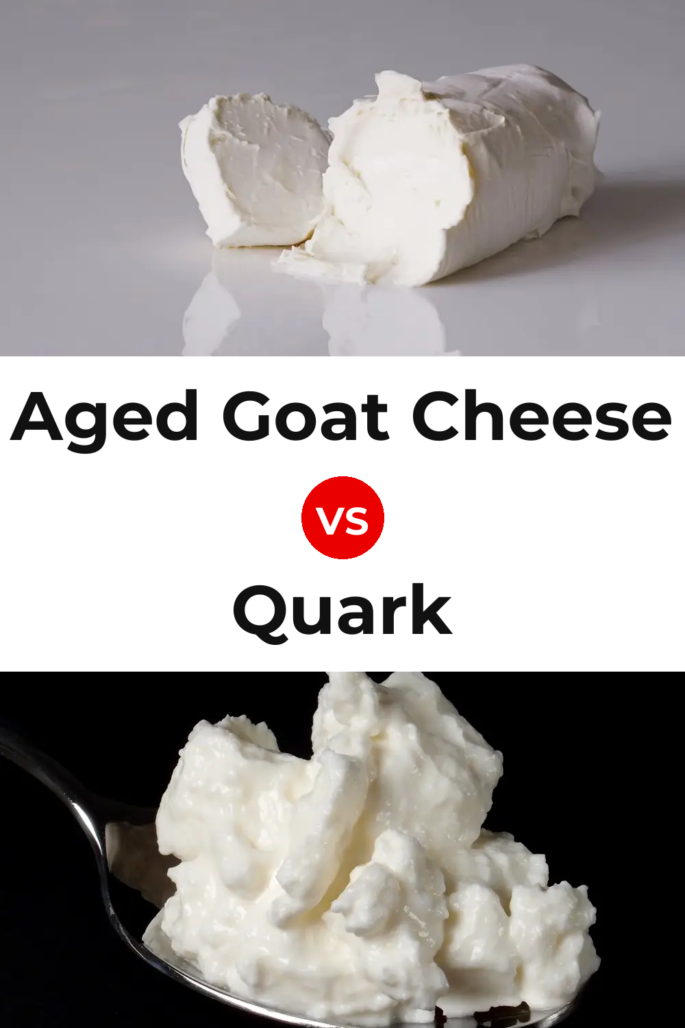 Aged Goat Cheese vs Quark Cheese Pinterest comparison