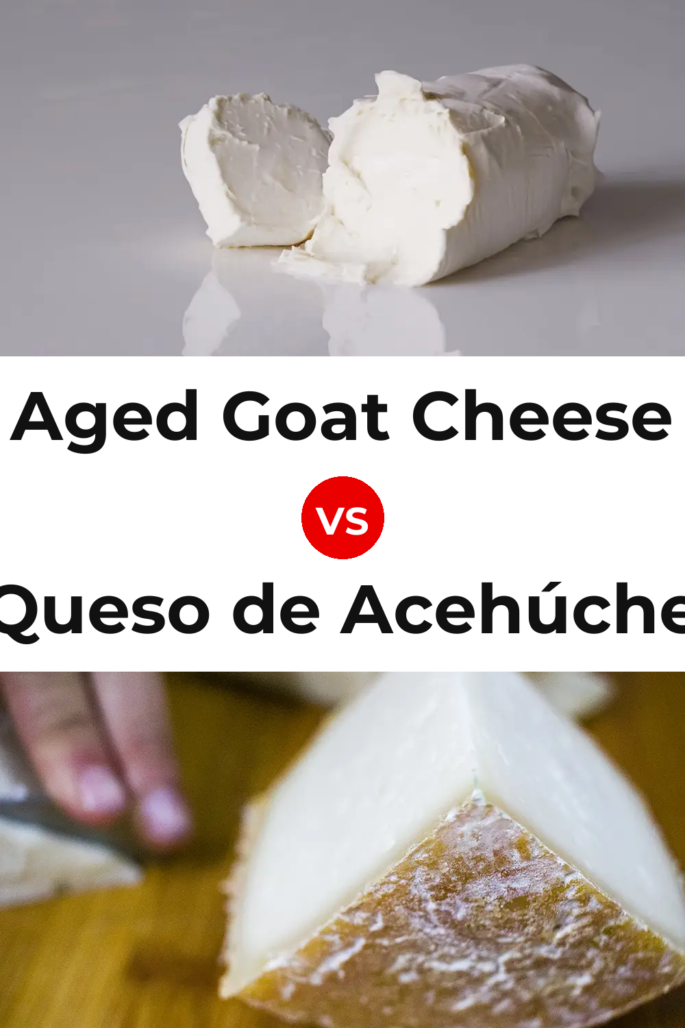 Aged Goat Cheese vs Queso de Acehúche Pinterest comparison