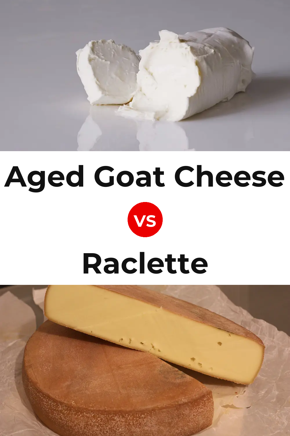 Aged Goat Cheese vs Raclette Cheese Pinterest comparison