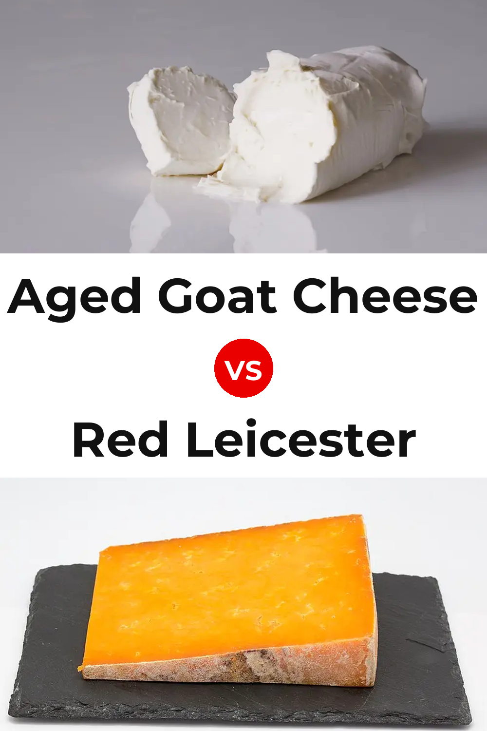 Aged Goat Cheese vs Red Leicester Cheese Pinterest comparison