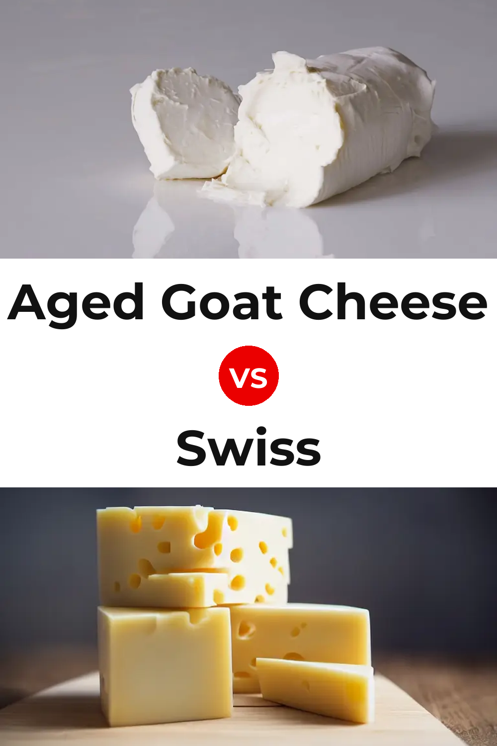 Aged Goat Cheese vs Swiss Cheese Pinterest comparison