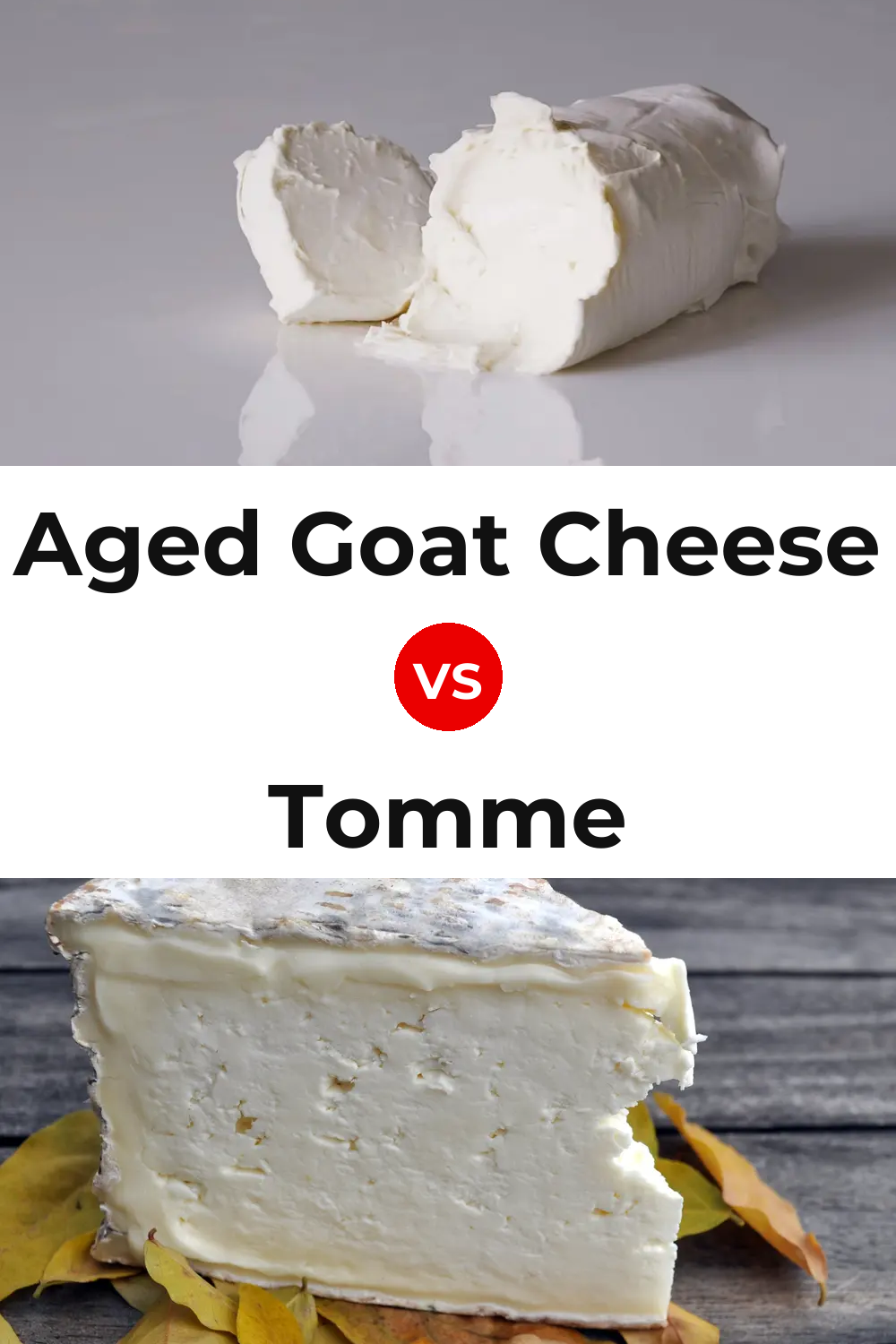 Aged Goat Cheese vs Tomme Cheese Pinterest comparison
