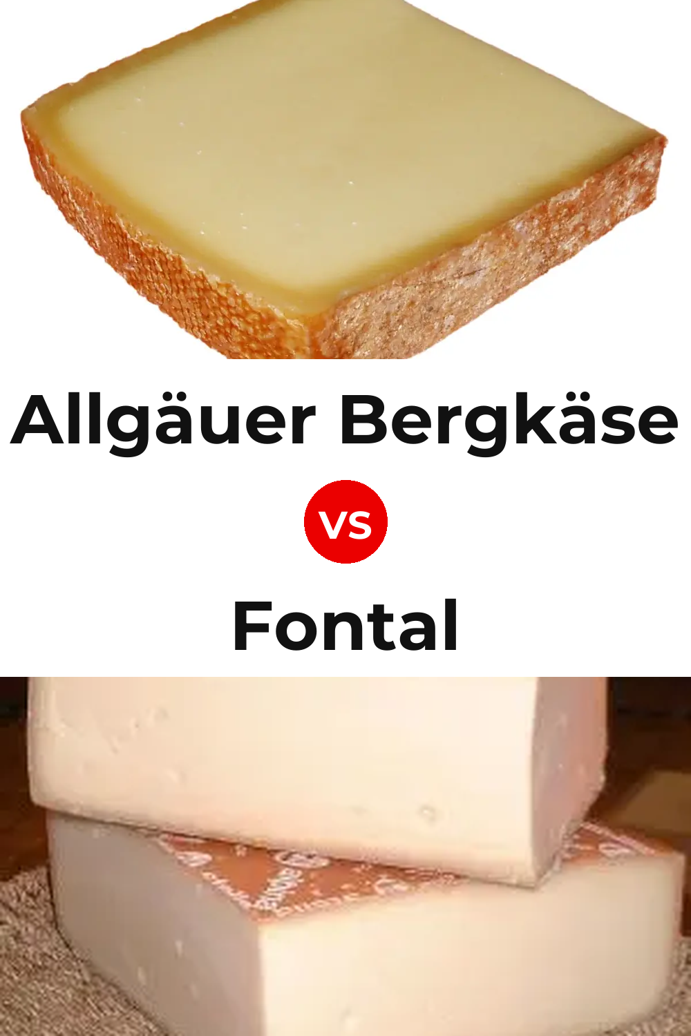 Allgäuer Bergkäse Cheese vs Fontal Cheese Pinterest comparison
