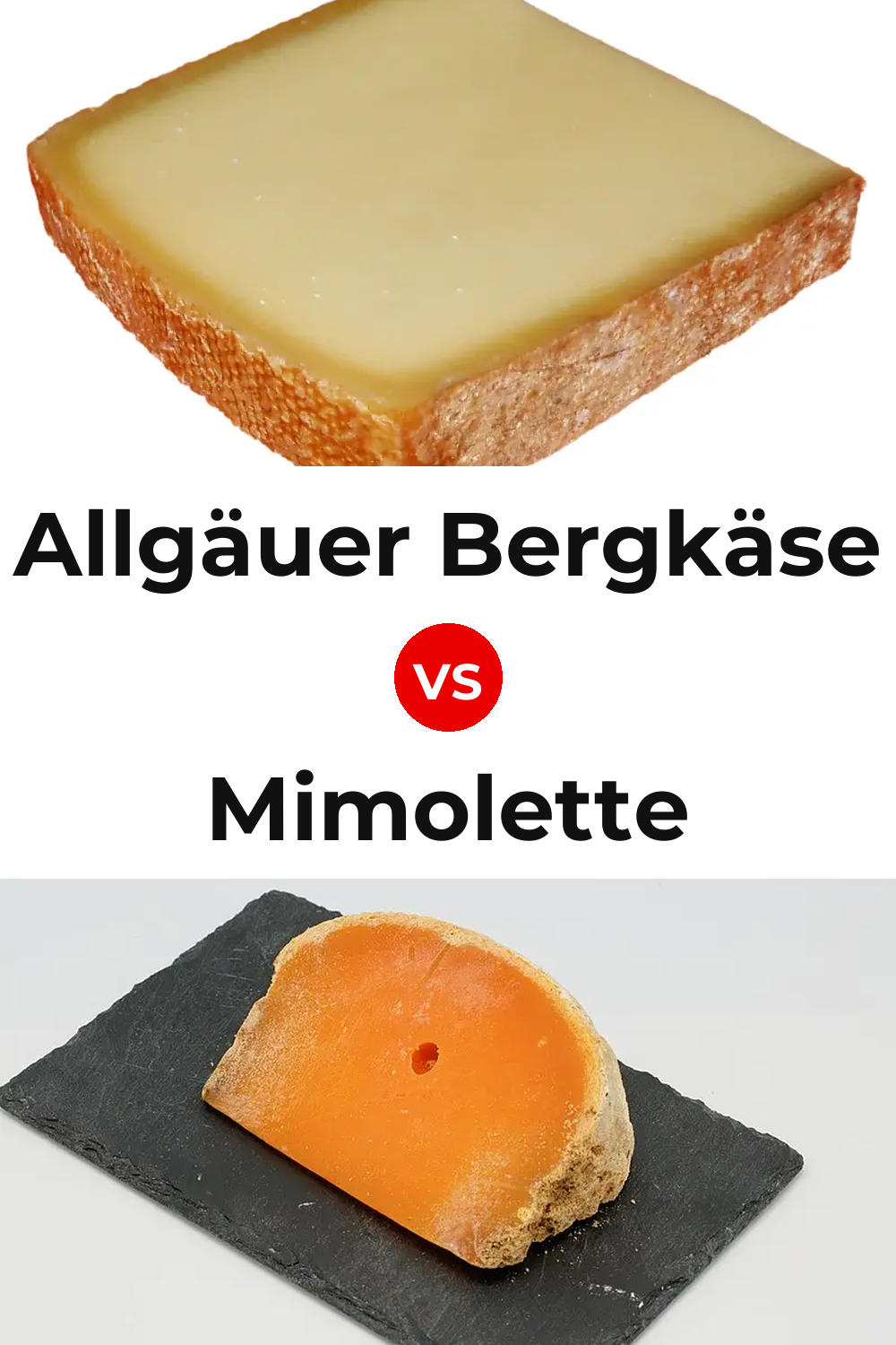 Allgäuer Bergkäse Cheese vs Mimolette Cheese Pinterest comparison