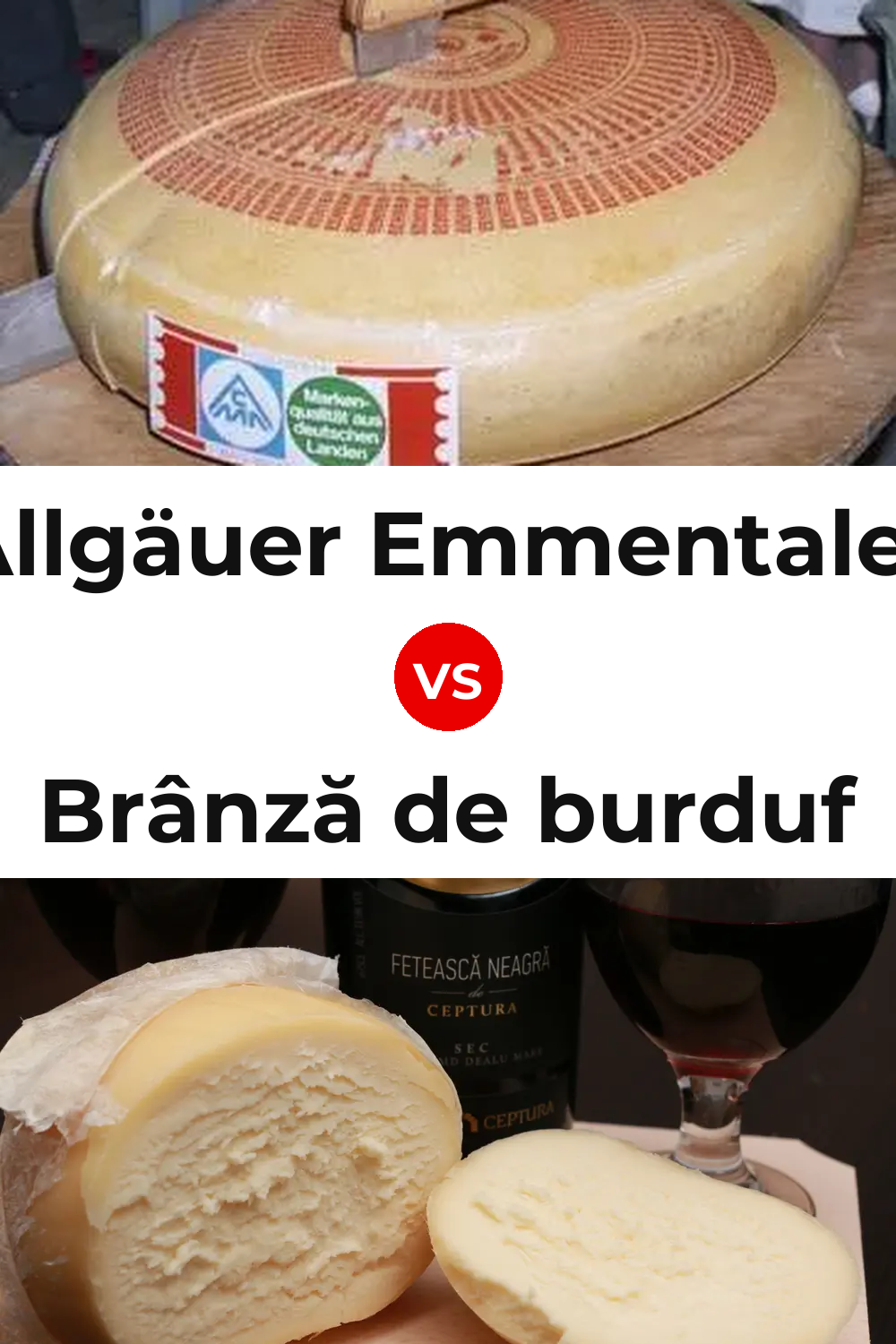 Allgäuer Emmentaler Cheese vs Brânză de burduf Cheese Pinterest comparison