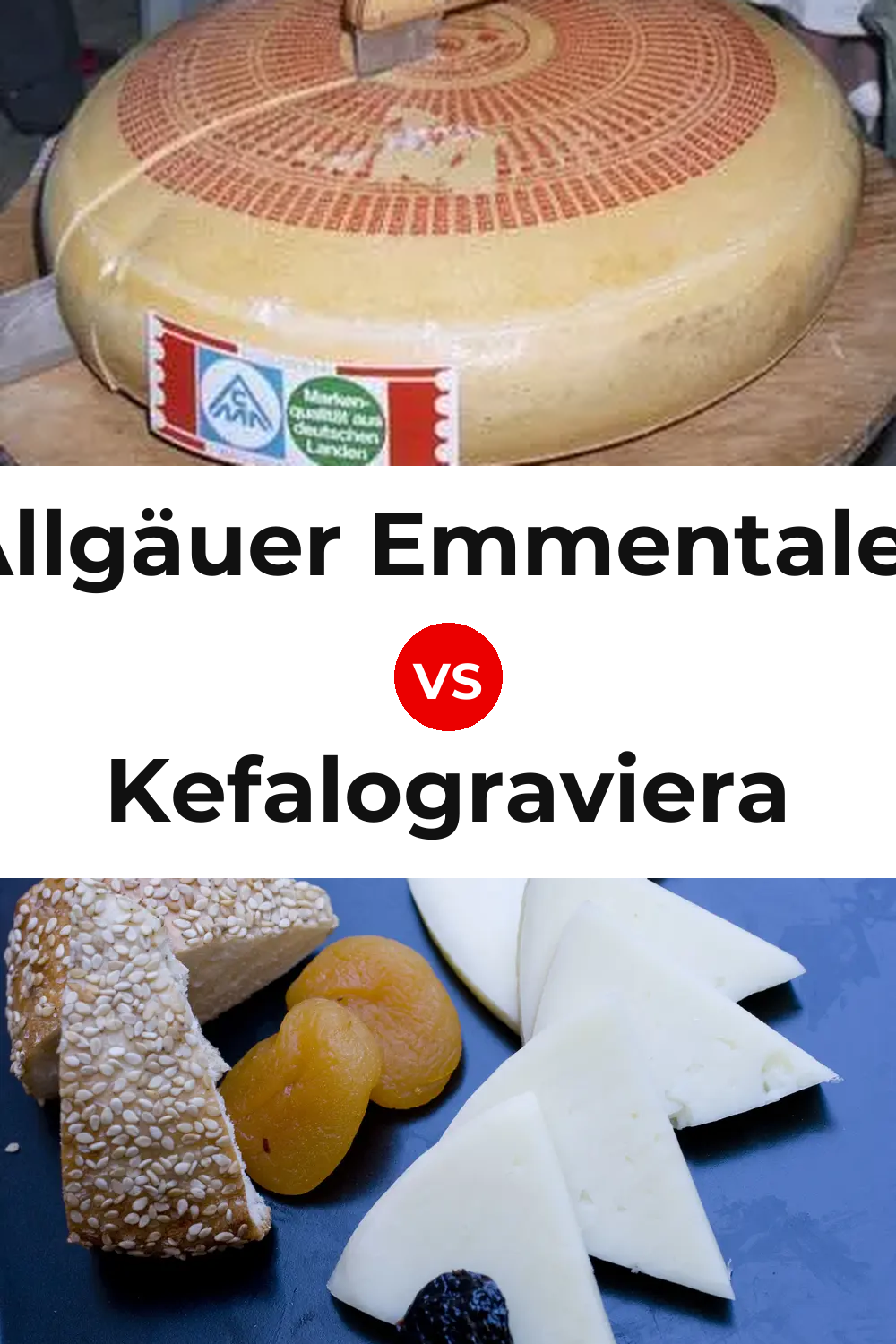 Allgäuer Emmentaler Cheese vs Kefalograviera Cheese Pinterest comparison