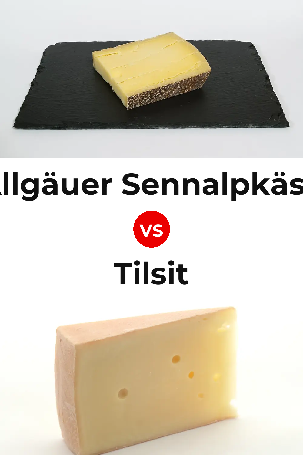 Allgäuer Sennalpkäse Cheese vs Tilsit Cheese Pinterest comparison