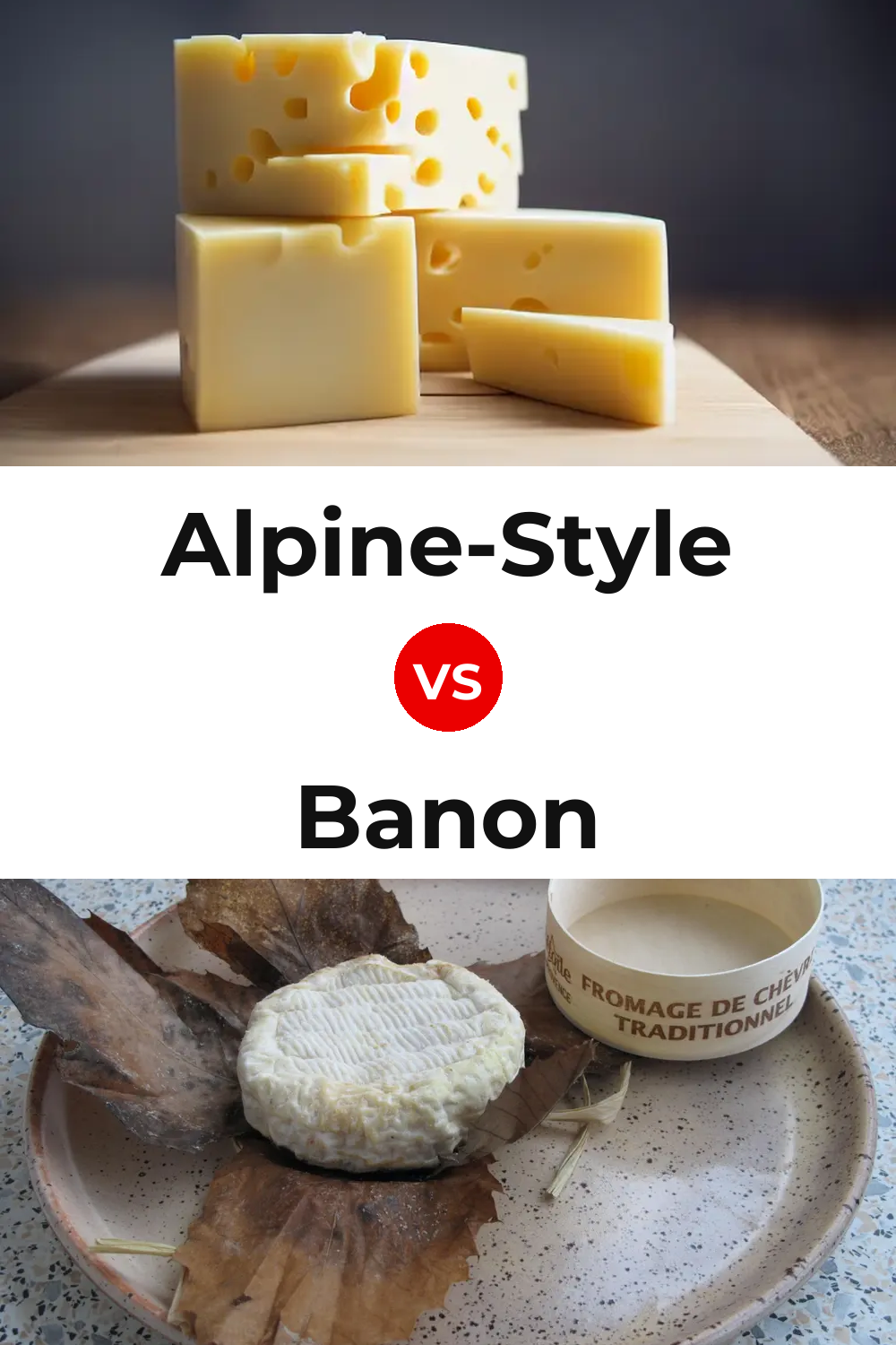 Alpine-Style Cheese vs Banon Cheese Pinterest comparison