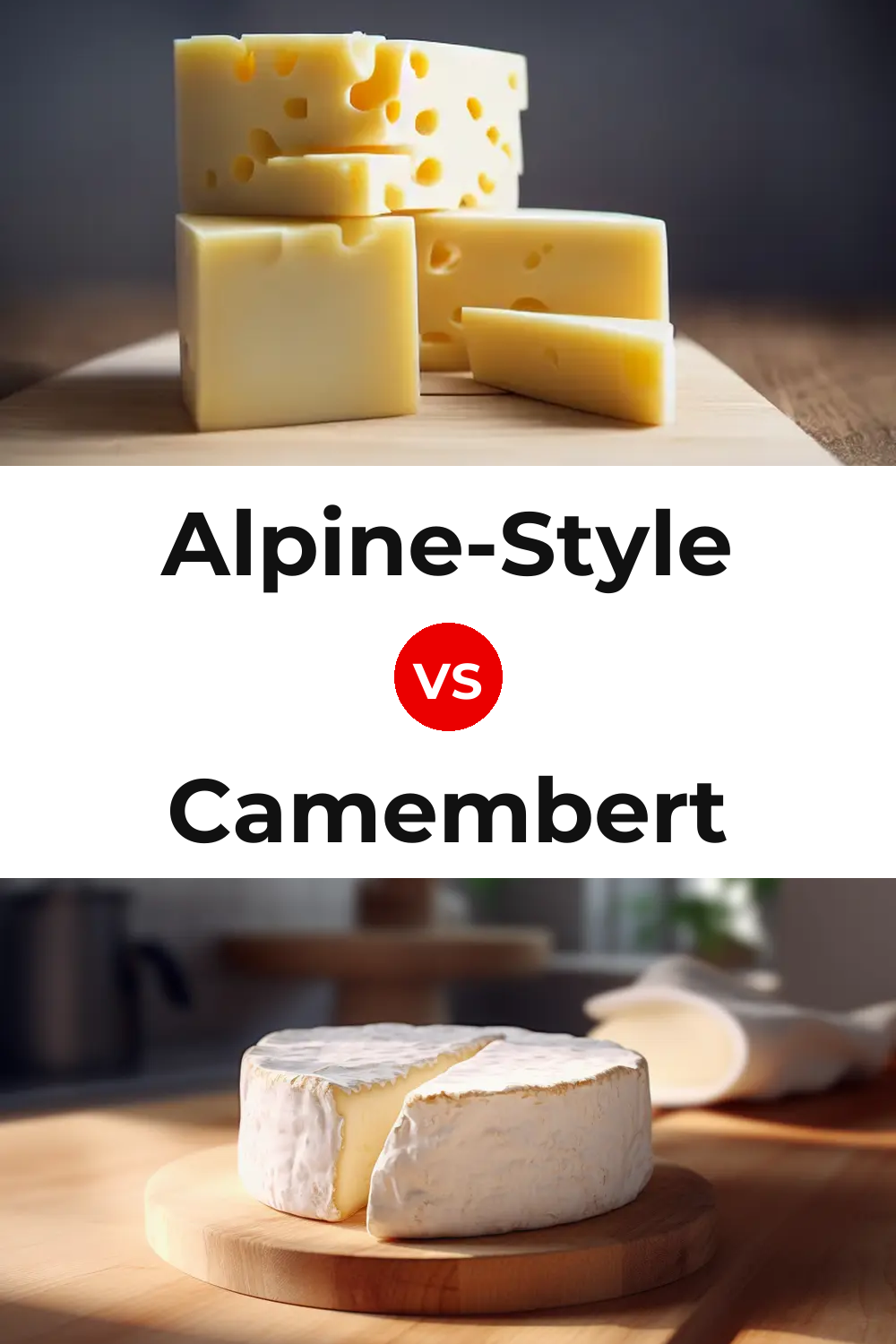 Alpine-Style Cheese vs Camembert Cheese Pinterest comparison