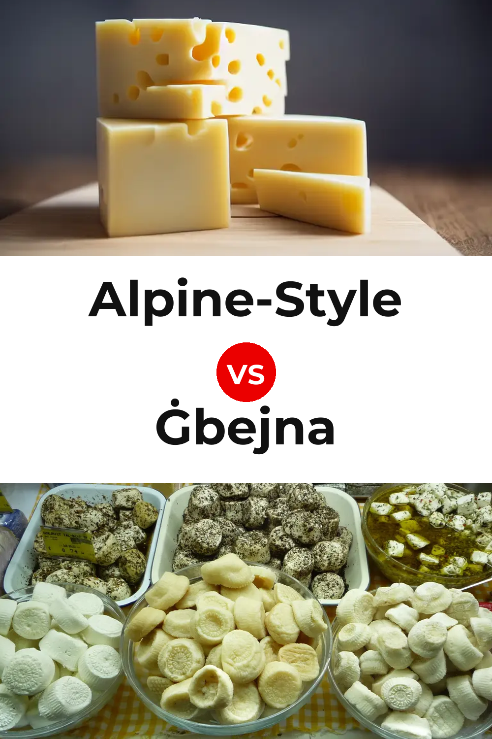 Alpine-Style Cheese vs Ġbejna Cheese Pinterest comparison