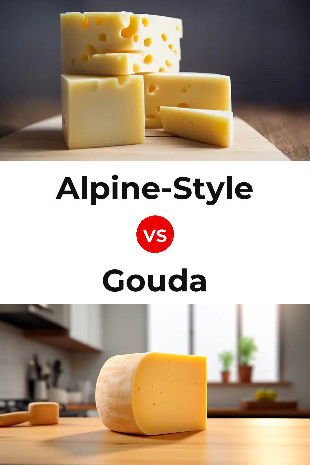 Alpine-Style Cheese vs Gouda Cheese Pinterest comparison