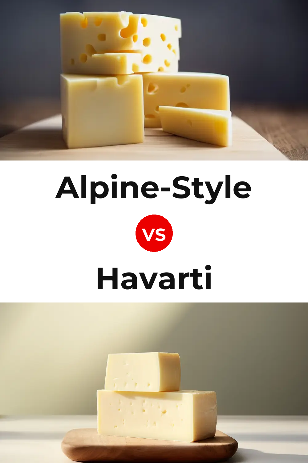 Alpine-Style Cheese vs Havarti Cheese Pinterest comparison