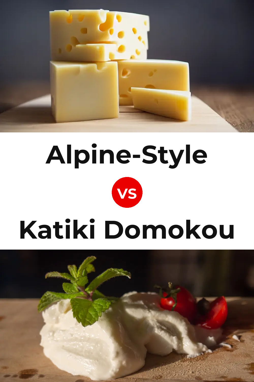 Alpine-Style Cheese vs Katiki Domokou Cheese Pinterest comparison