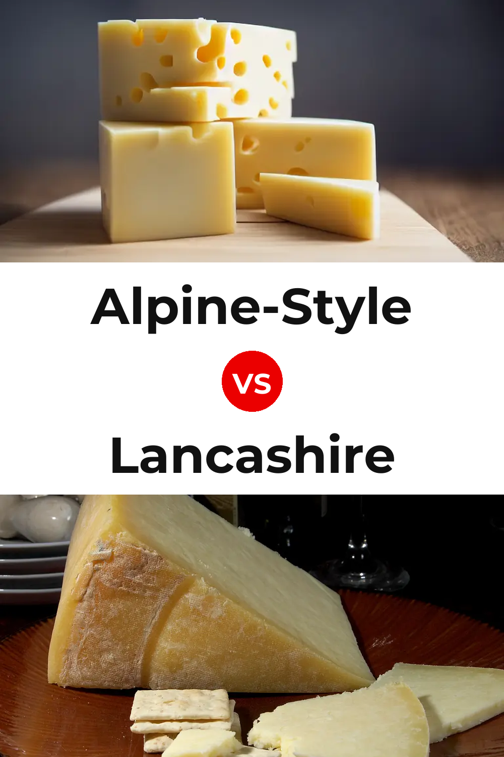 Alpine-Style Cheese vs Lancashire Cheese Pinterest comparison