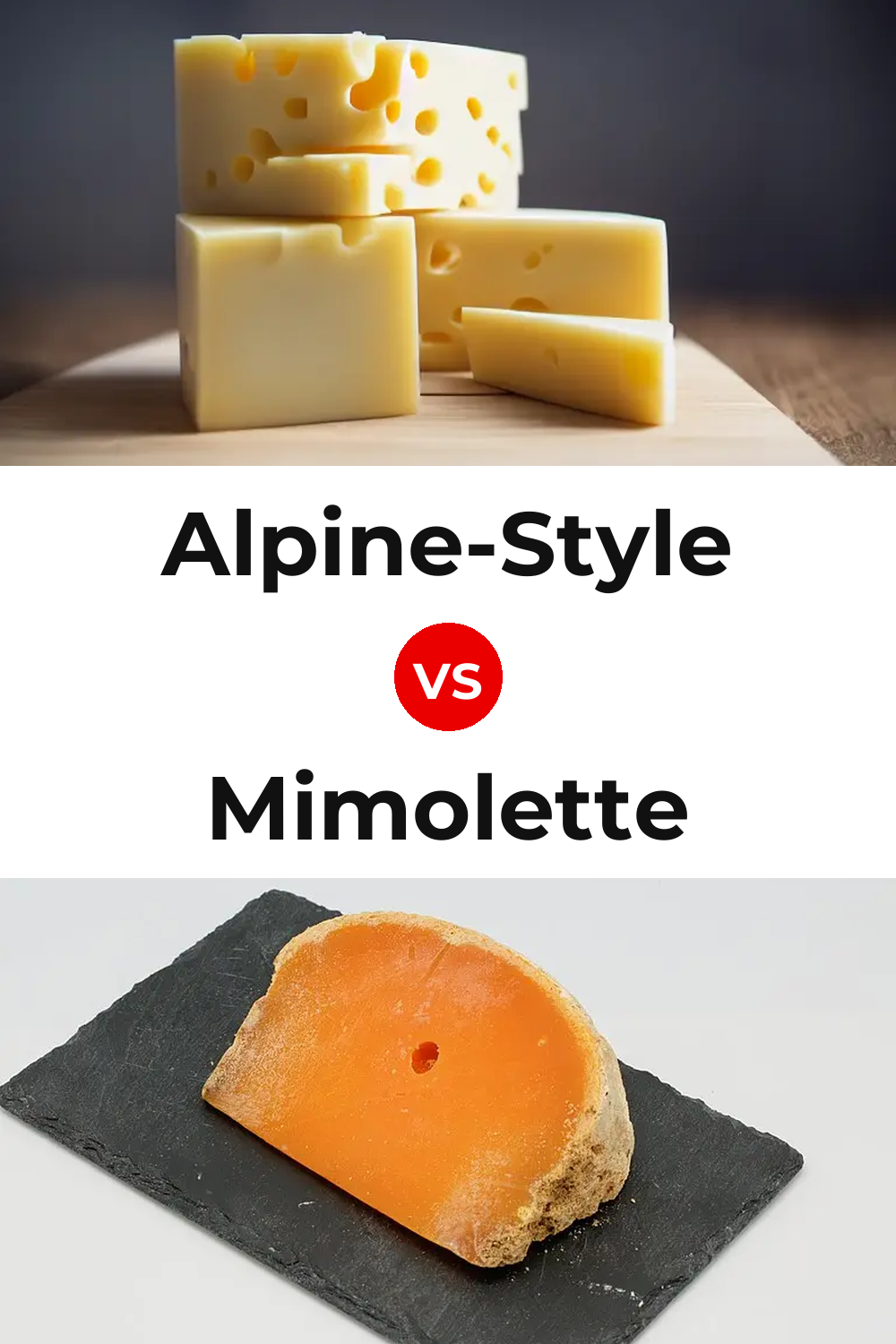 Alpine-Style Cheese vs Mimolette Cheese Pinterest comparison