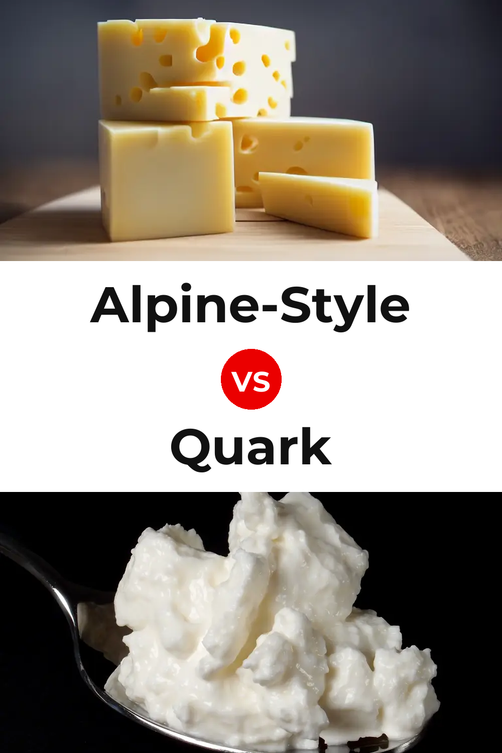 Alpine-Style Cheese vs Quark Cheese Pinterest comparison