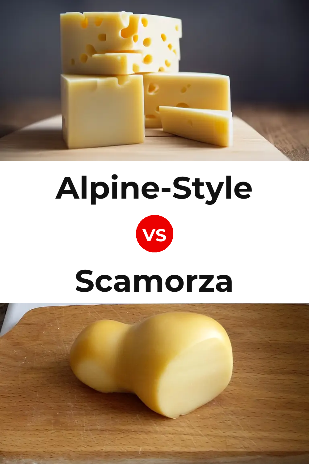 Alpine-Style Cheese vs Scamorza Cheese Pinterest comparison