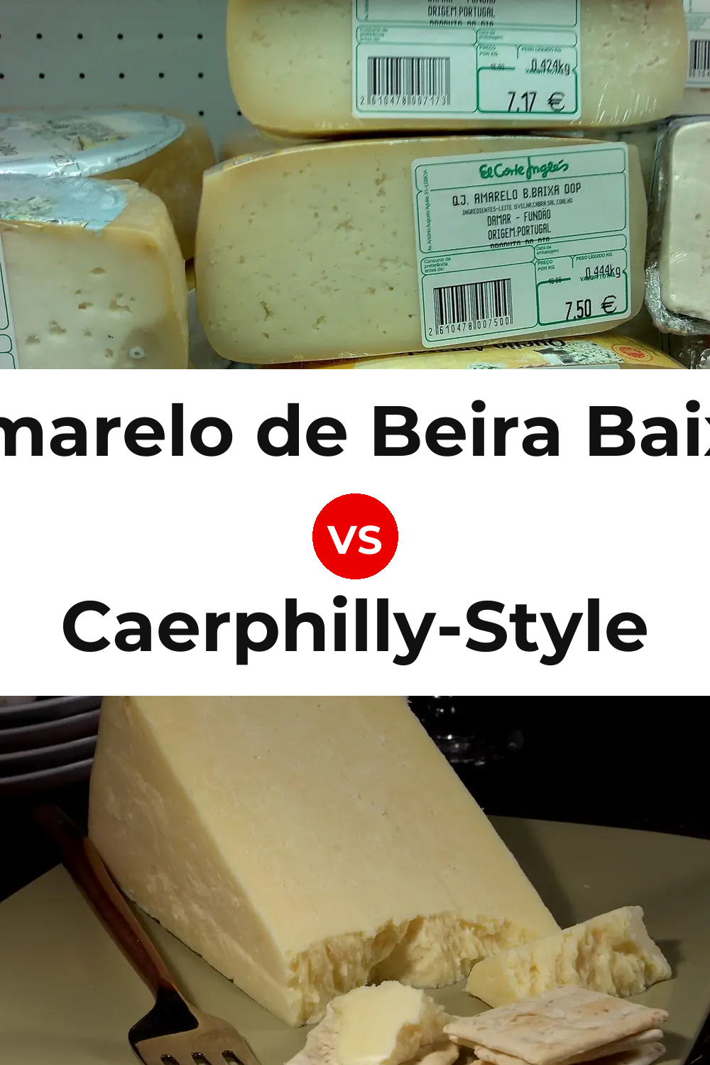 Amarelo de Beira Baixa Cheese vs Caerphilly-Style Cheese Pinterest comparison