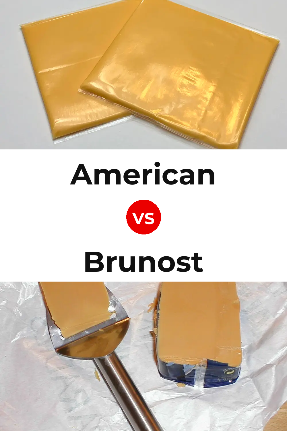 American Cheese vs Brunost Cheese Pinterest comparison