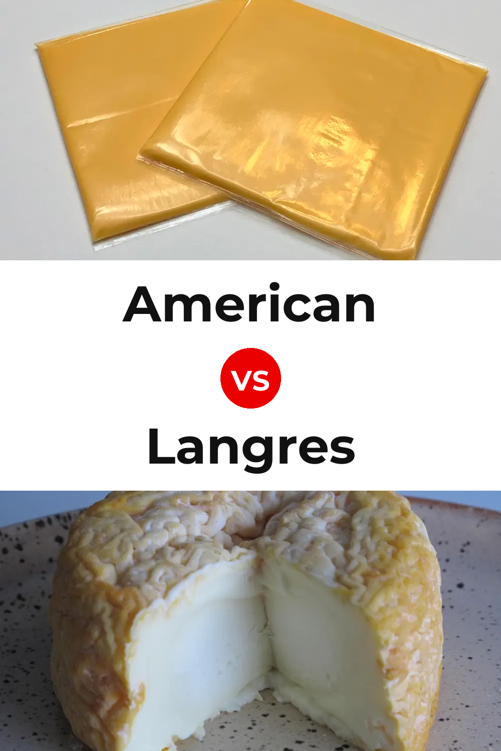 American Cheese vs Langres Cheese Pinterest comparison