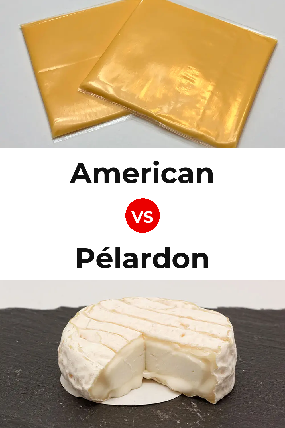 American Cheese vs Pélardon Cheese Pinterest comparison
