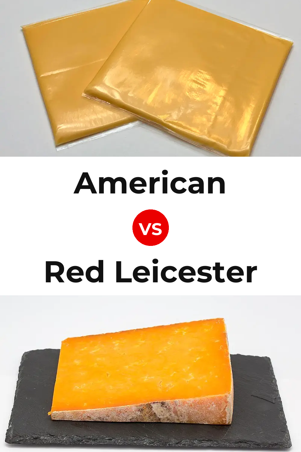 American Cheese vs Red Leicester Cheese Pinterest comparison
