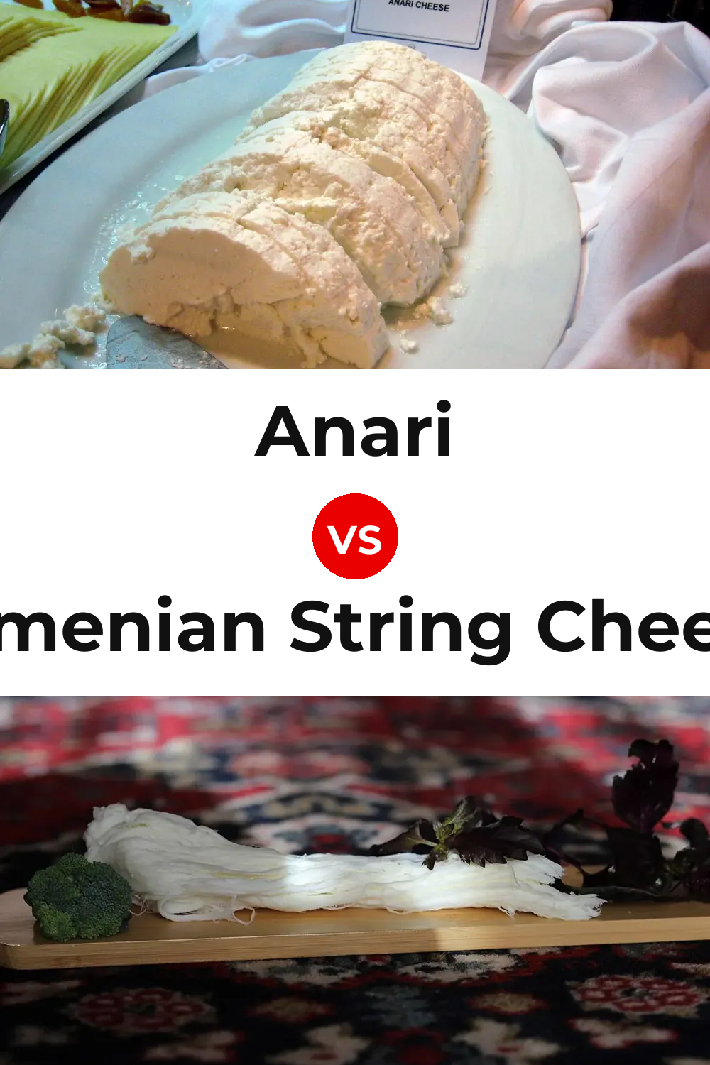 Anari Cheese vs Armenian String Cheese Pinterest comparison