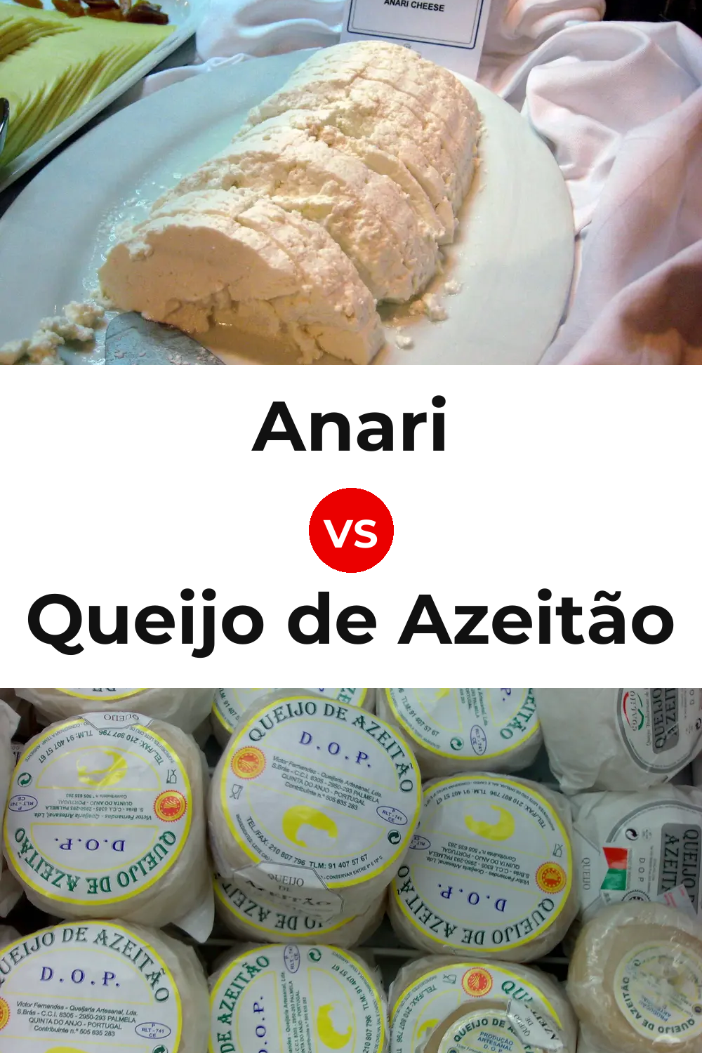 Anari Cheese vs Queijo de Azeitão Pinterest comparison