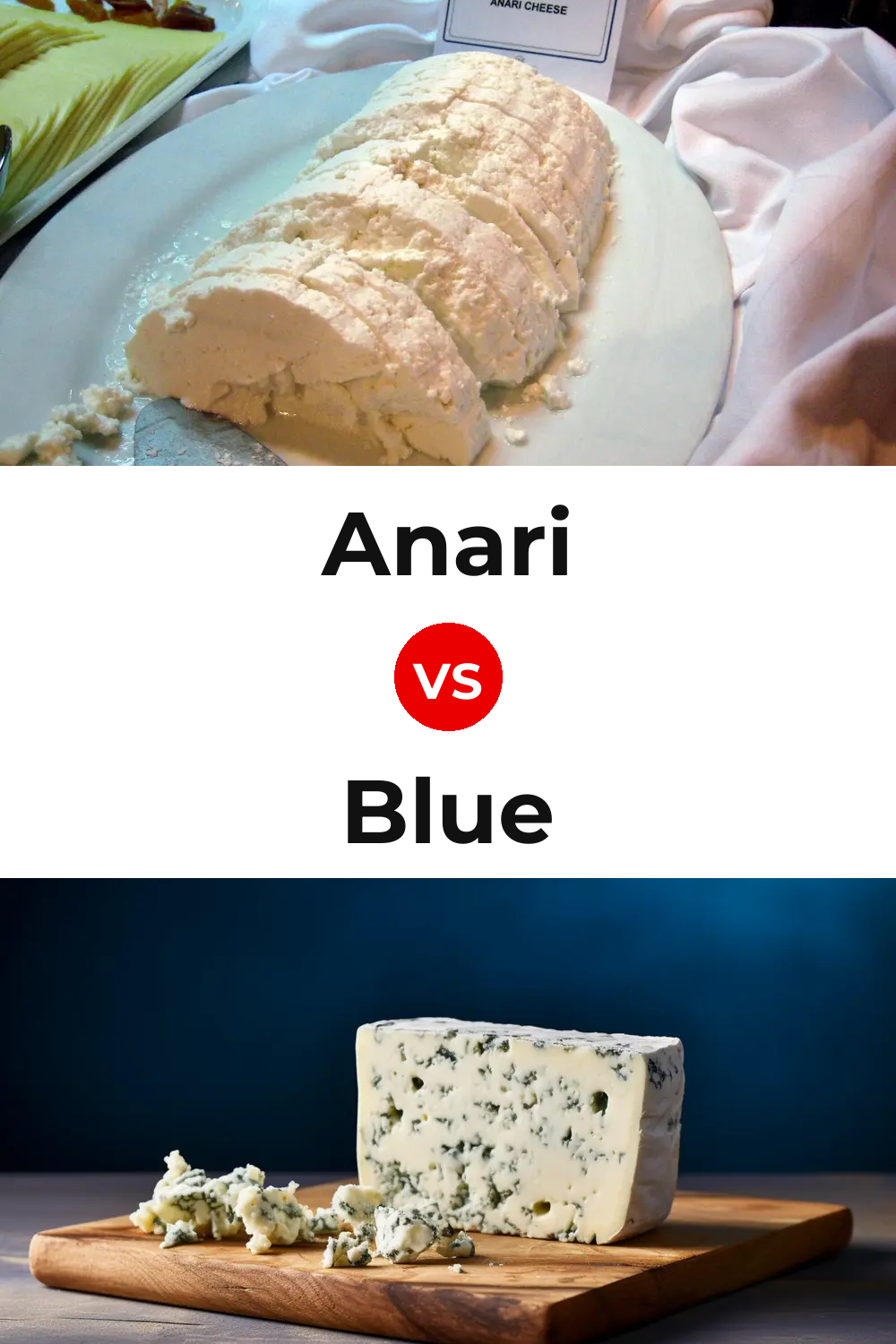 Anari Cheese vs Blue Cheese Pinterest comparison