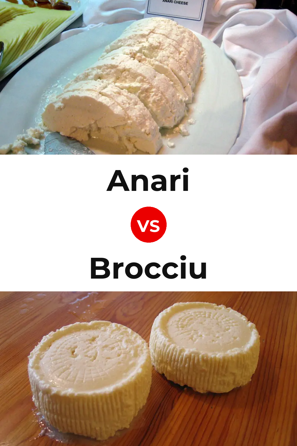 Anari Cheese vs Brocciu Cheese Pinterest comparison