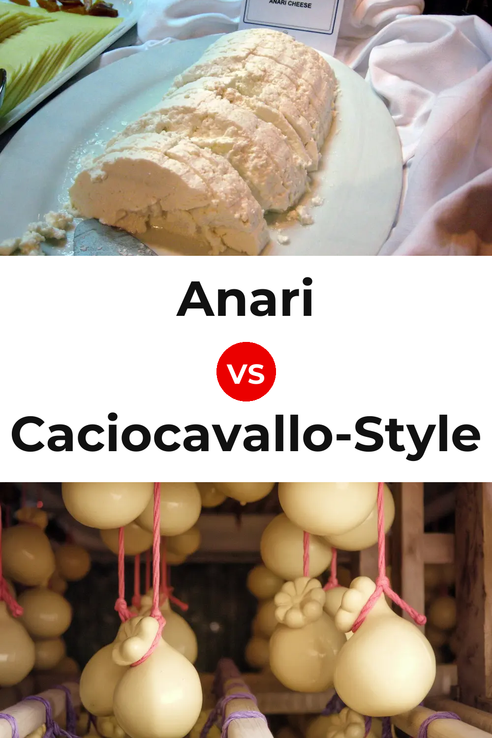 Anari Cheese vs Caciocavallo-Style Cheese Pinterest comparison