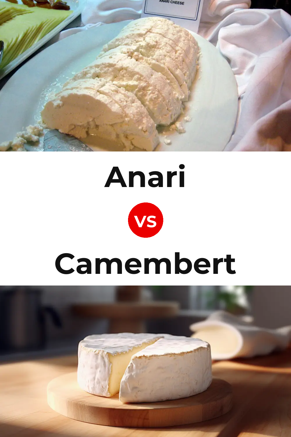 Anari Cheese vs Camembert Cheese Pinterest comparison