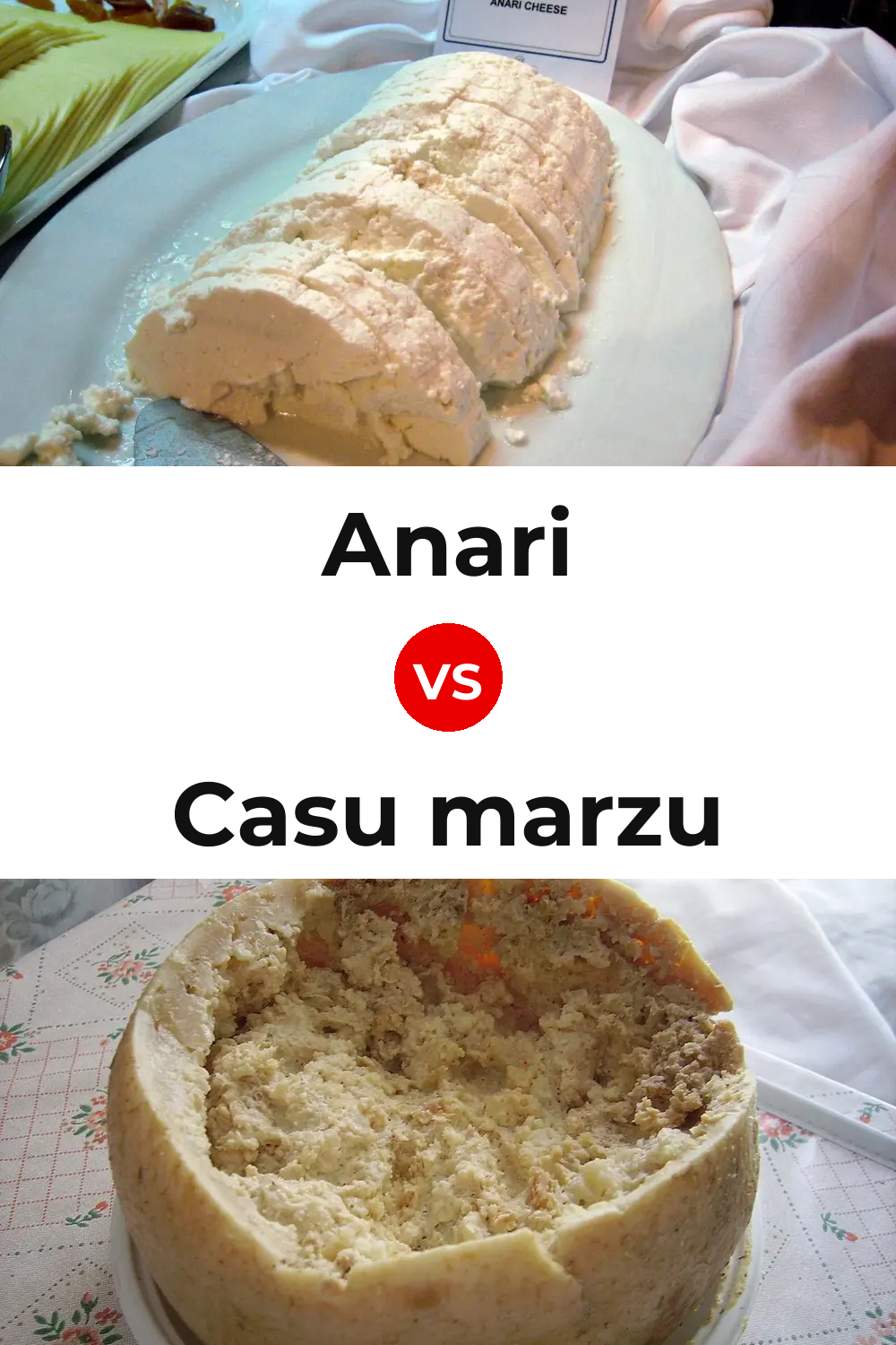 Anari Cheese vs Casu marzu Cheese Pinterest comparison
