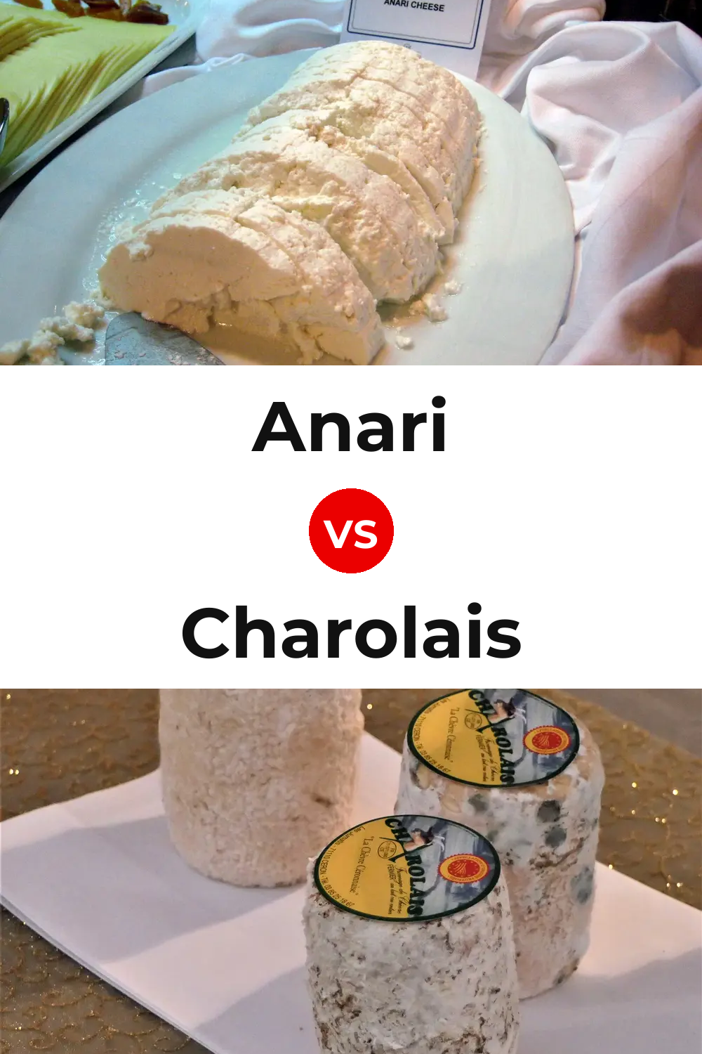 Anari Cheese vs Charolais Cheese Pinterest comparison