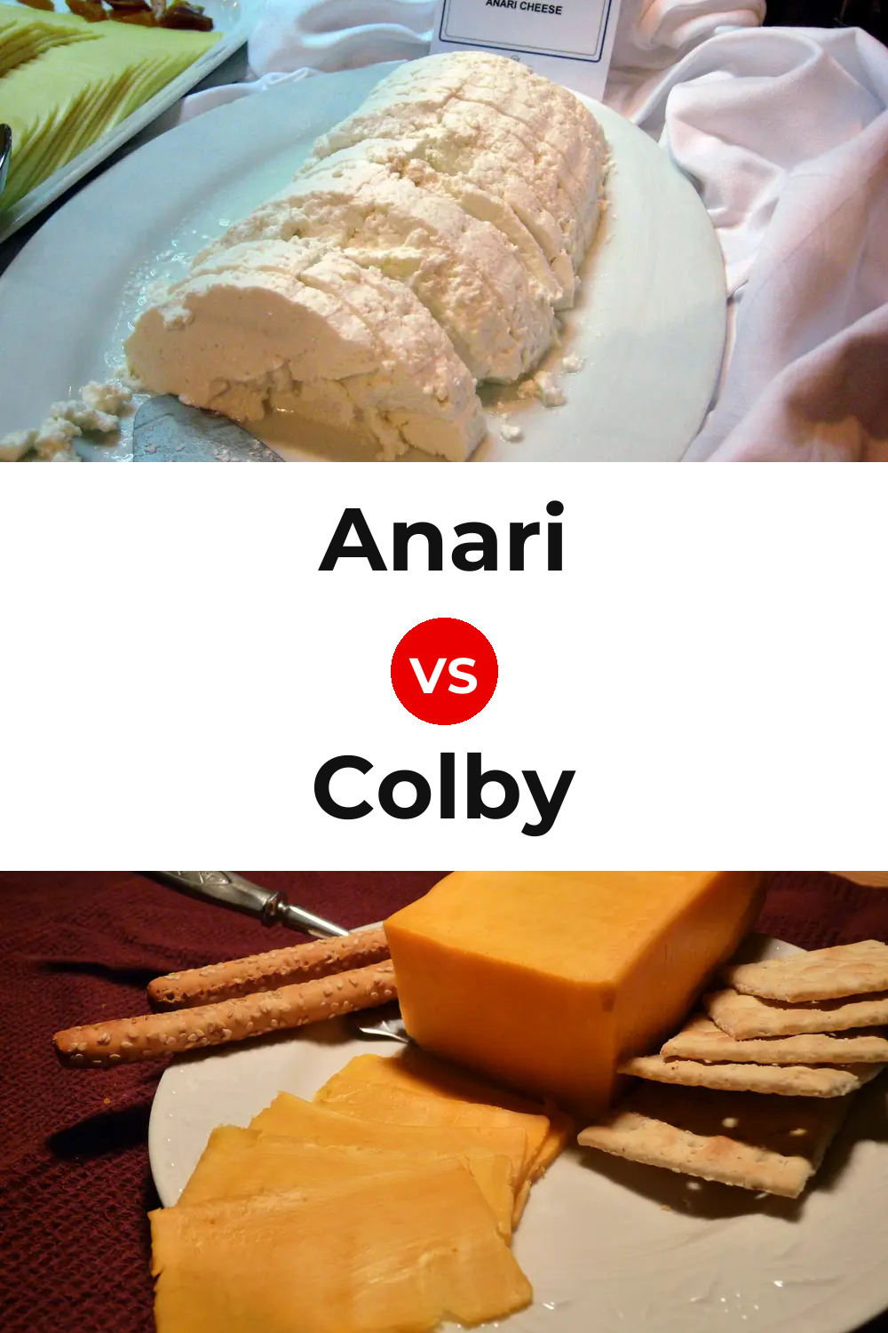 Anari Cheese vs Colby Cheese Pinterest comparison