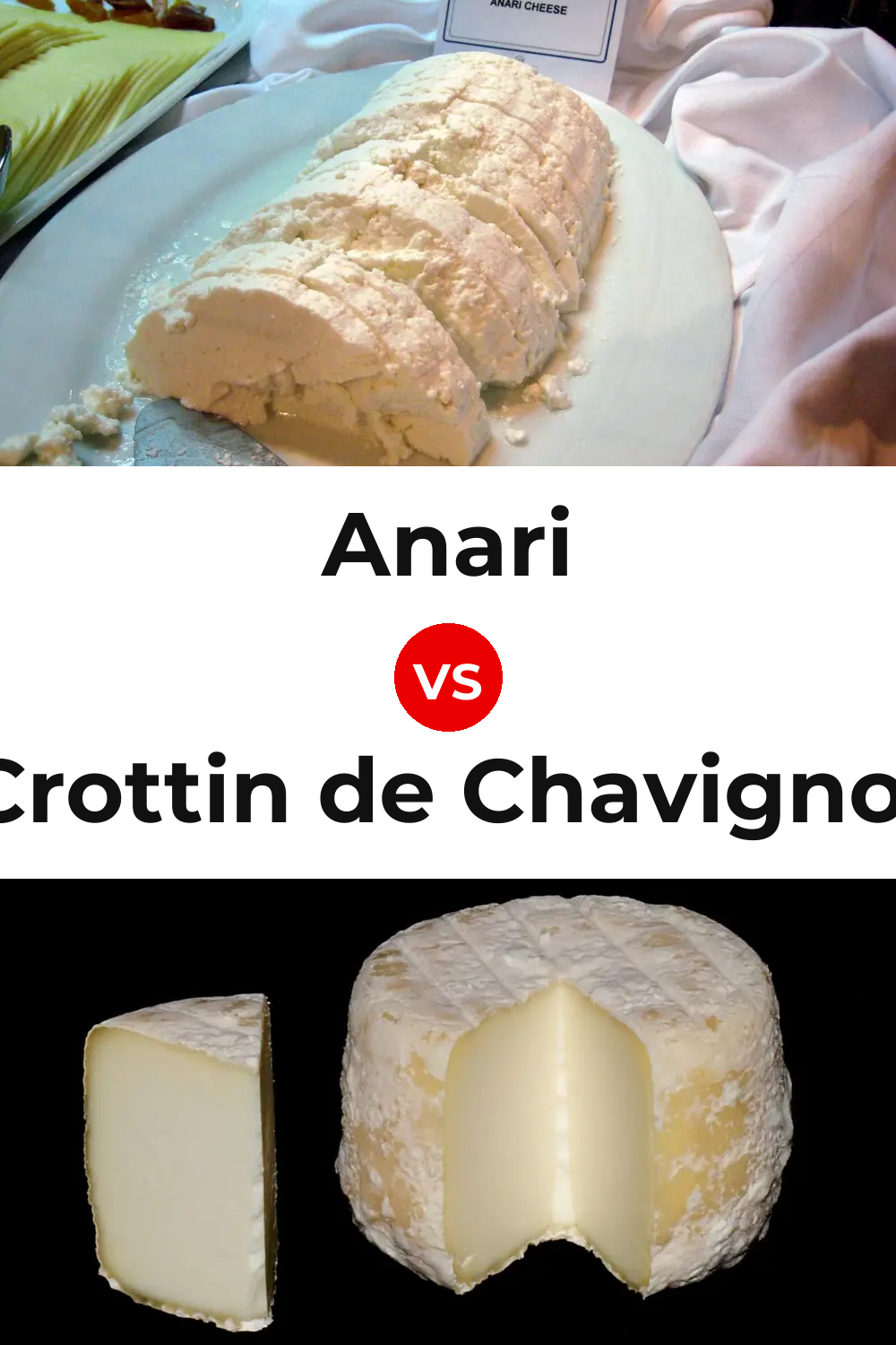Anari Cheese vs Crottin de Chavignol Cheese Pinterest comparison
