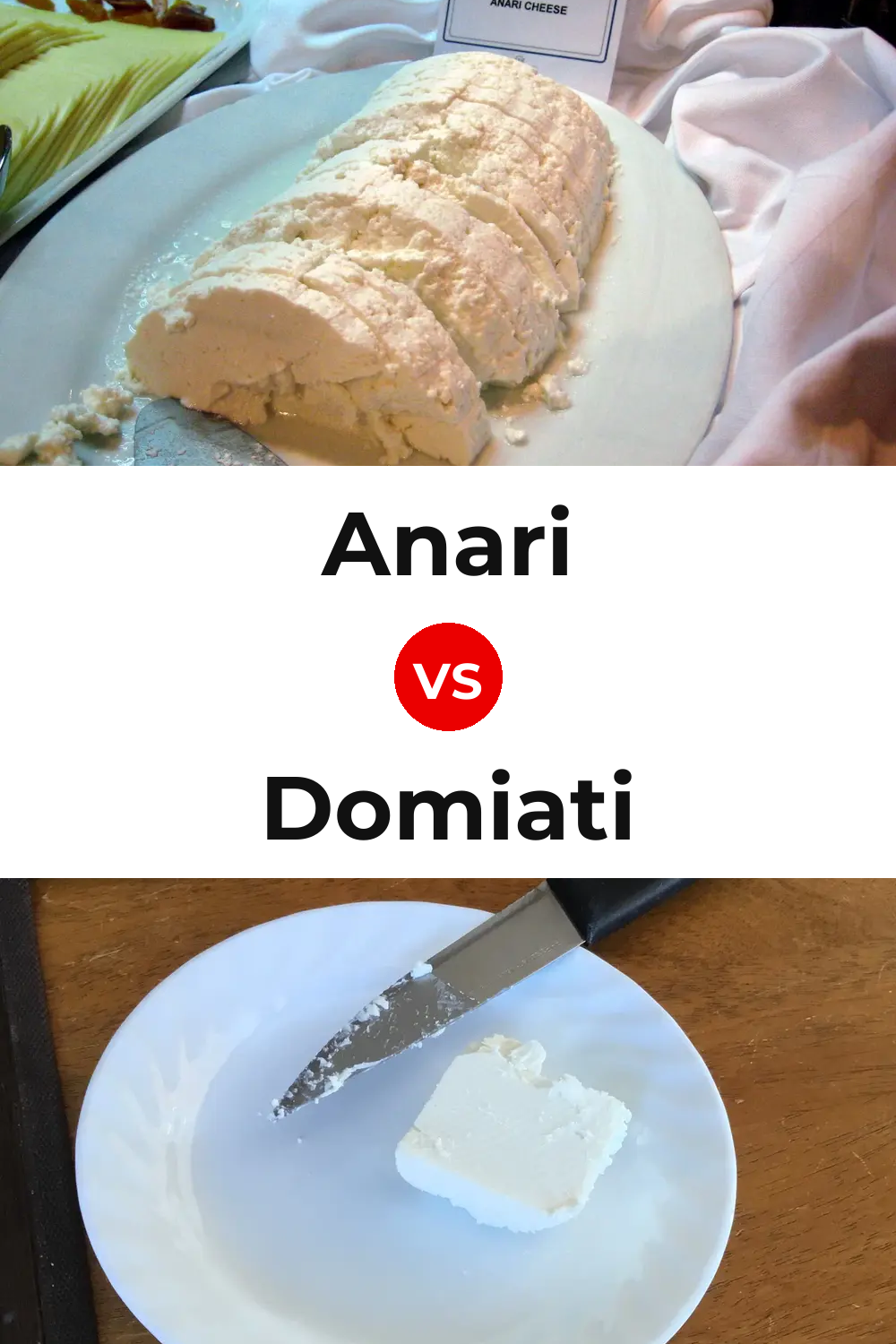 Anari Cheese vs Domiati Cheese Pinterest comparison