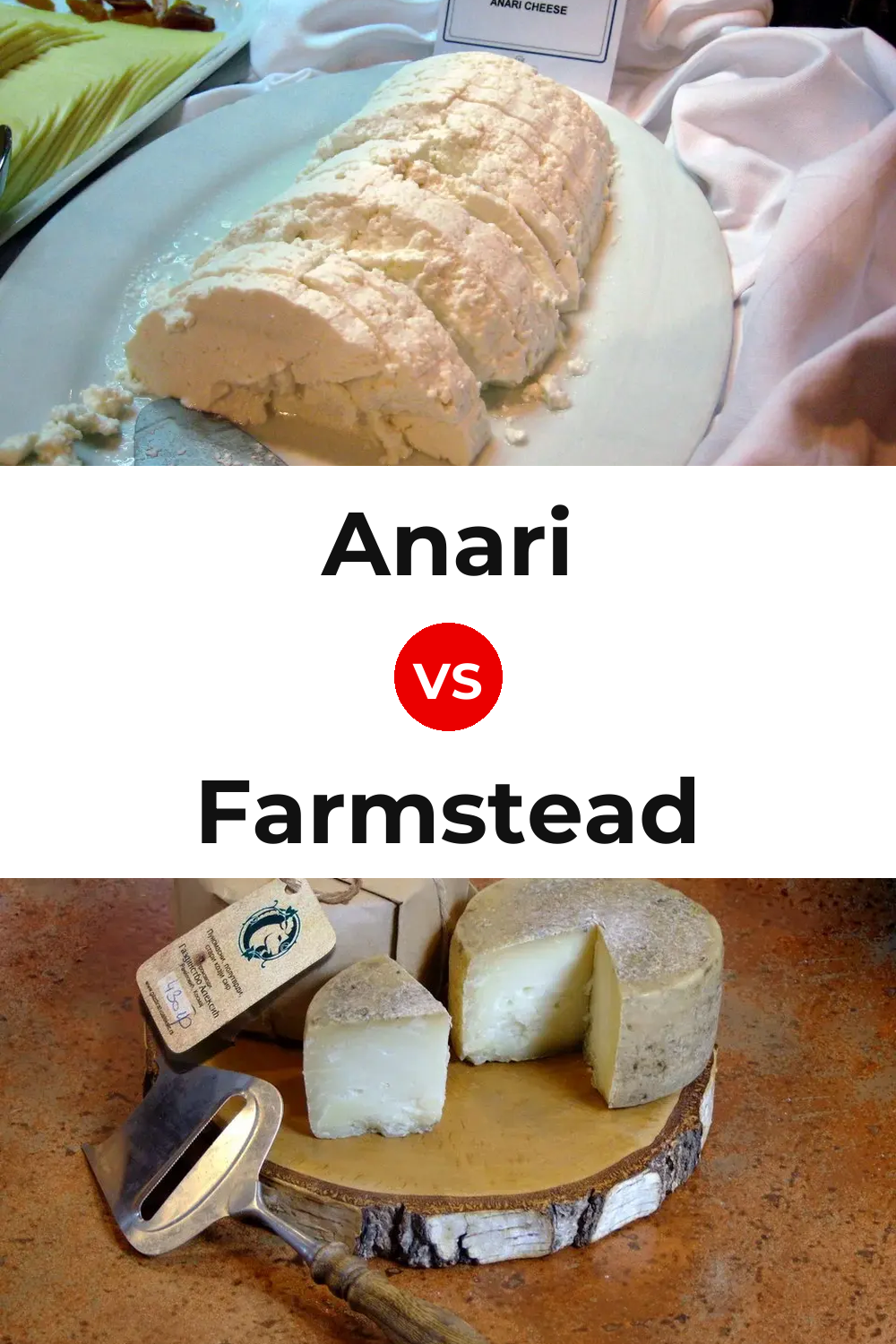 Anari Cheese vs Farmstead Cheese Pinterest comparison