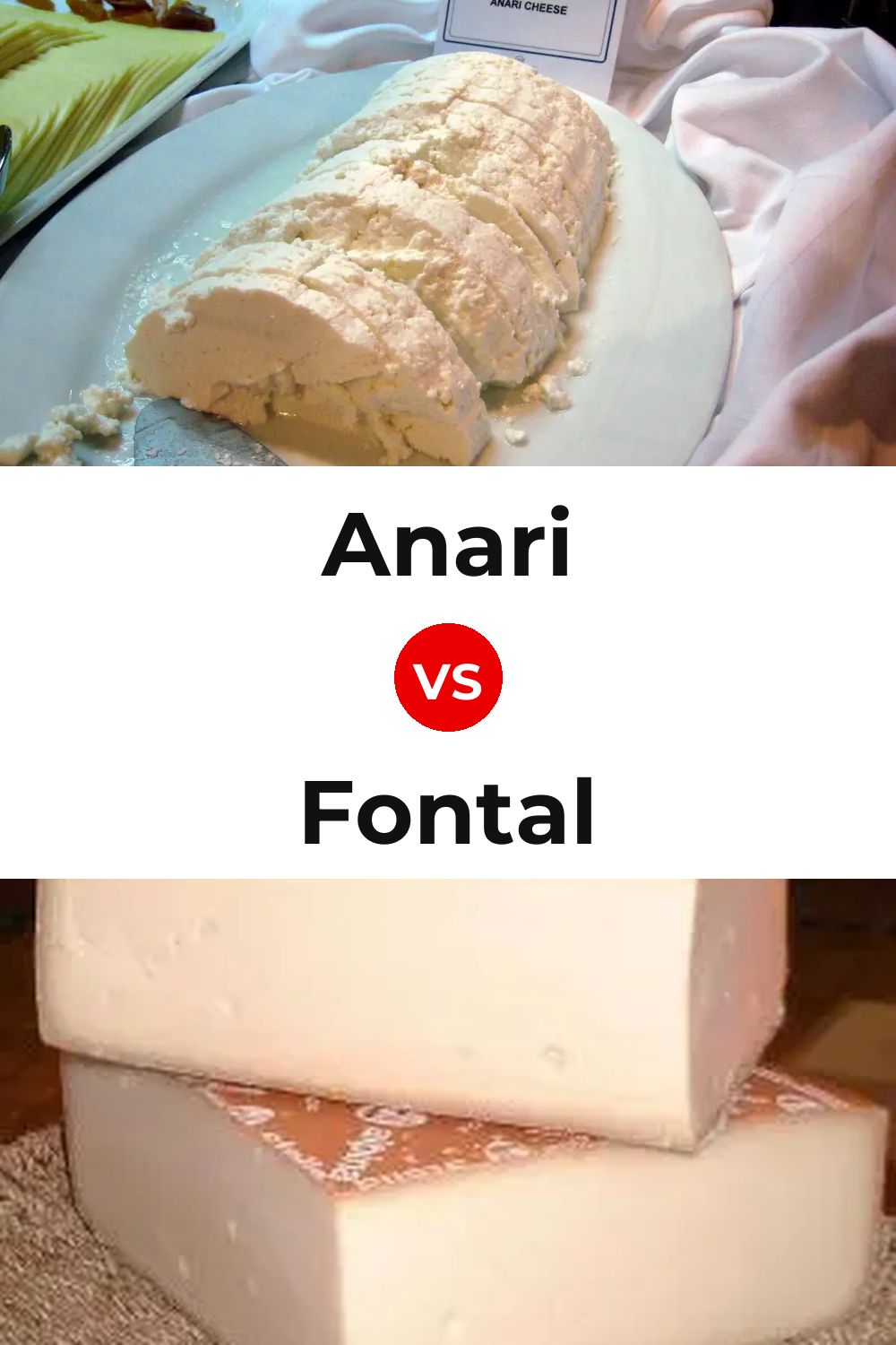 Anari Cheese vs Fontal Cheese Pinterest comparison