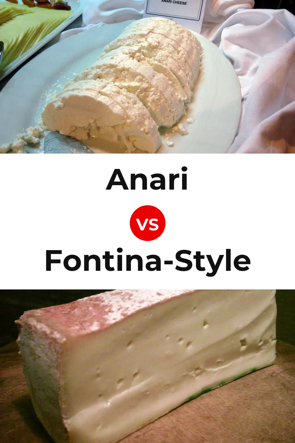 Anari Cheese vs Fontina-Style Cheese Pinterest comparison