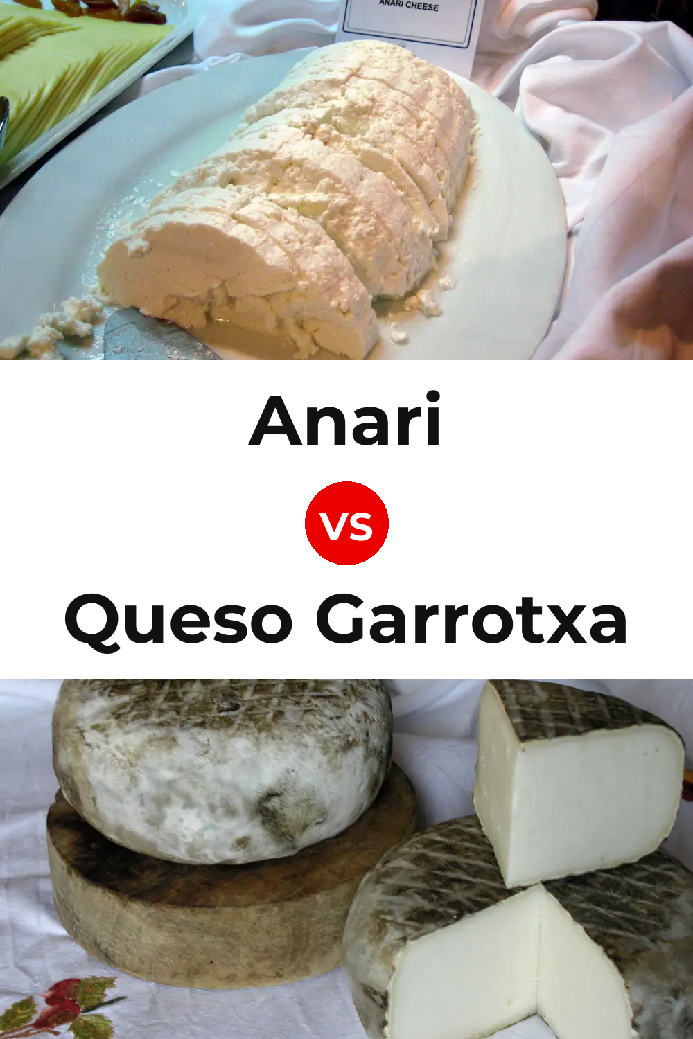 Anari Cheese vs Queso Garrotxa Pinterest comparison