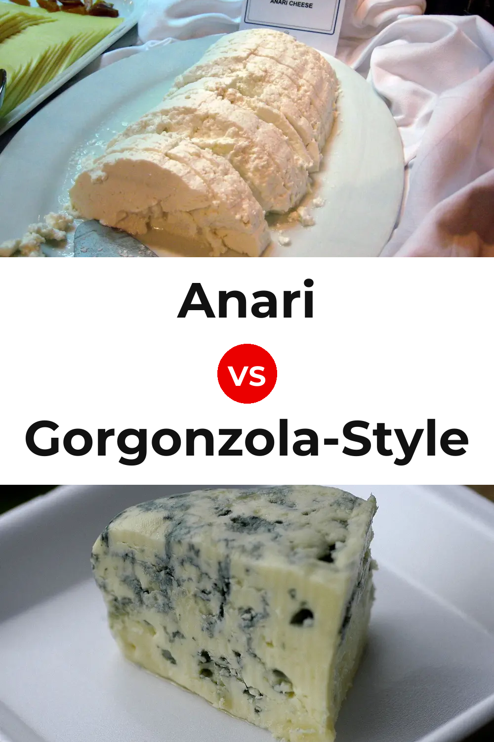 Anari Cheese vs Gorgonzola-Style Cheese Pinterest comparison