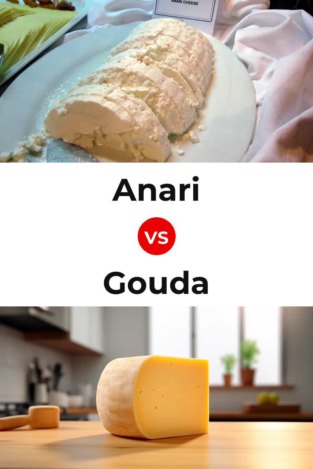 Anari Cheese vs Gouda Cheese Pinterest comparison