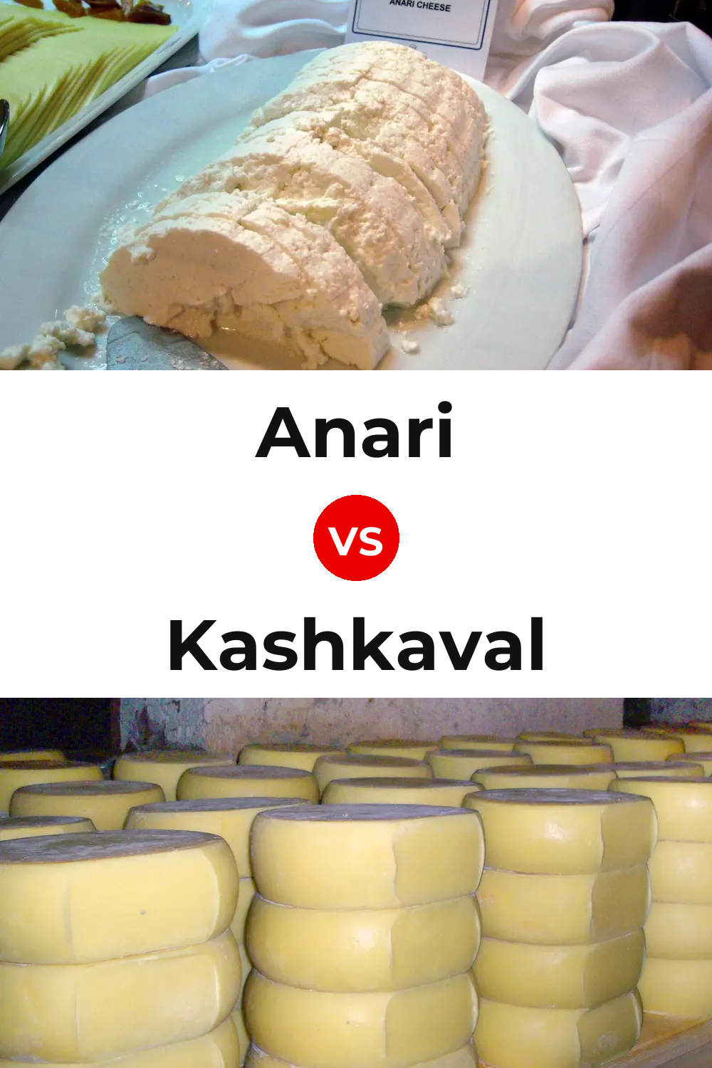 Anari Cheese vs Kashkaval Cheese Pinterest comparison