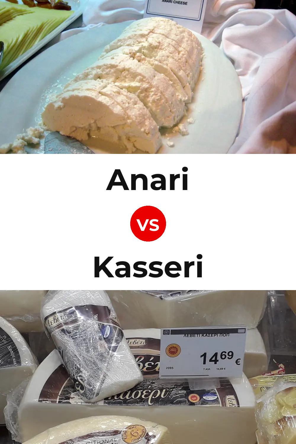 Anari Cheese vs Kasseri Cheese Pinterest comparison