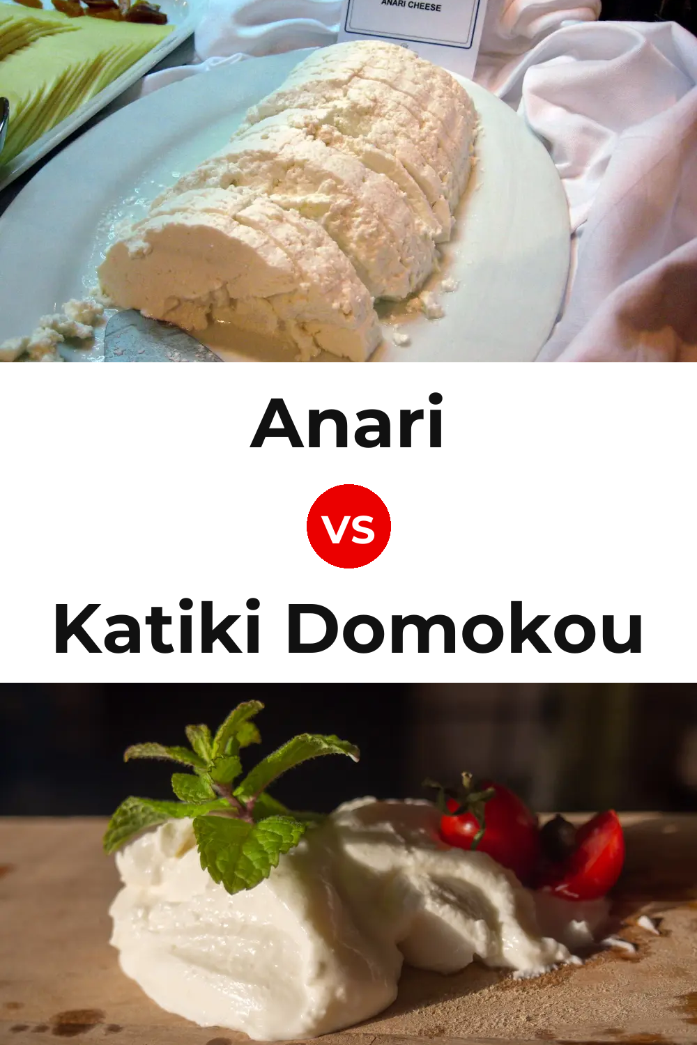Anari Cheese vs Katiki Domokou Cheese Pinterest comparison