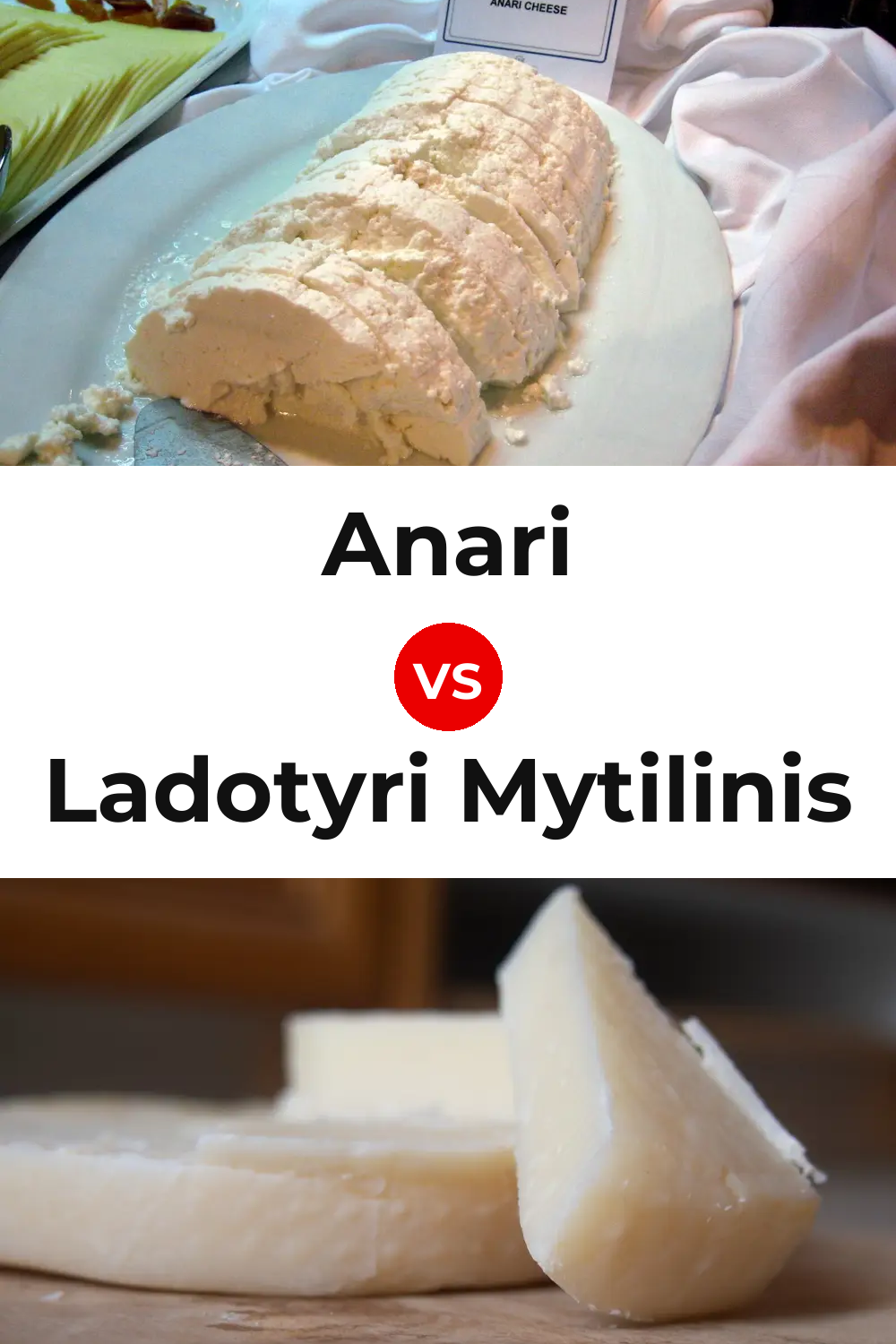 Anari Cheese vs Ladotyri Mytilinis Cheese Pinterest comparison