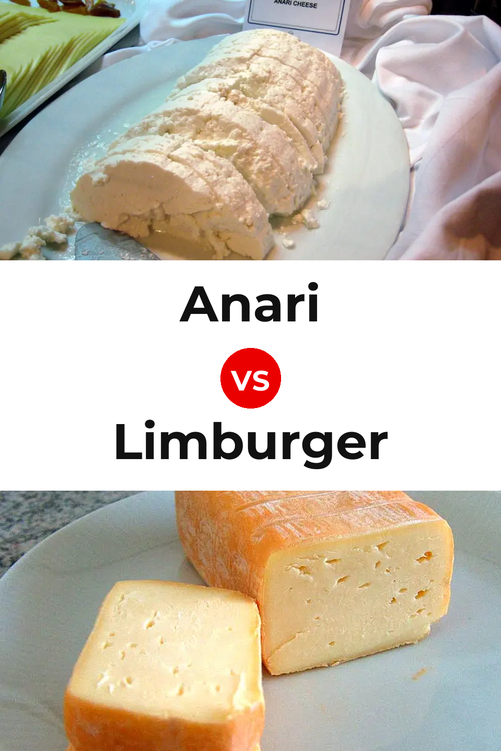 Anari Cheese vs Limburger Cheese Pinterest comparison