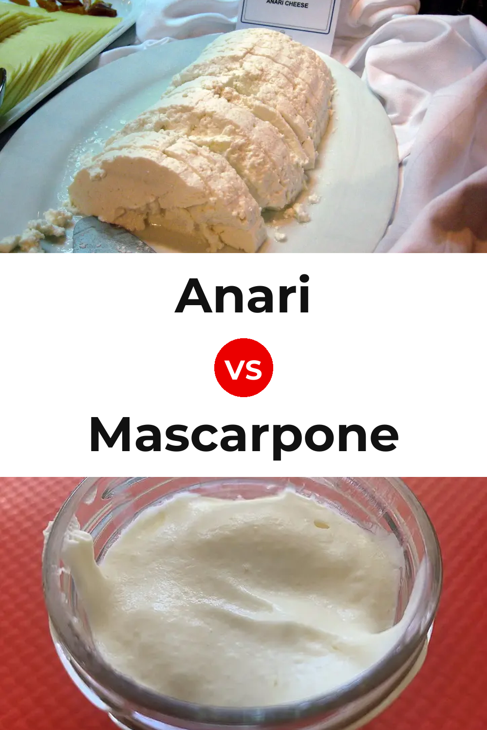Anari Cheese vs Mascarpone Cheese Pinterest comparison